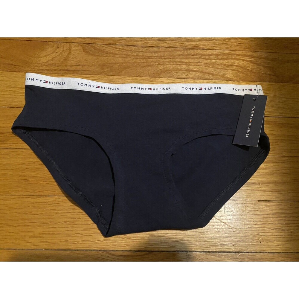 TOMMY HILFIGER WOMEN'S Hipster Bikini PANTY with Signature Band, SIZE M